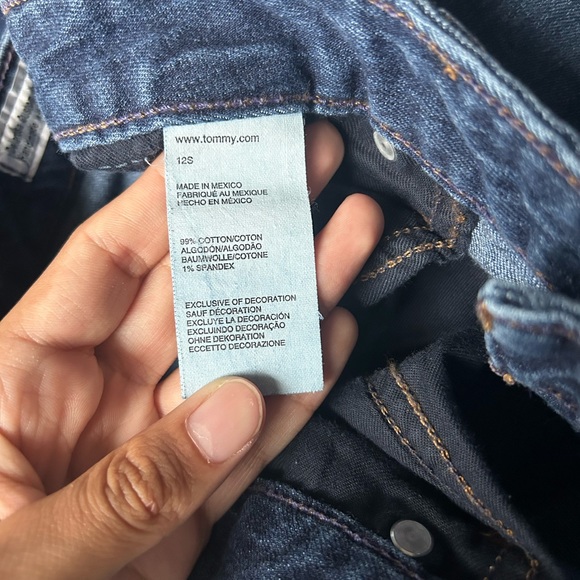 Custom Upcycled Tommy Hilfiger Denim Midi Skirt - Picture 5 of 7